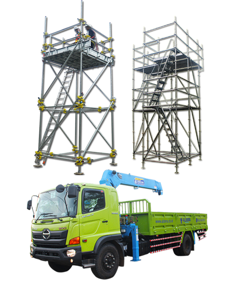 Sewa Truck Crane - Sewa Scaffolding - Albera